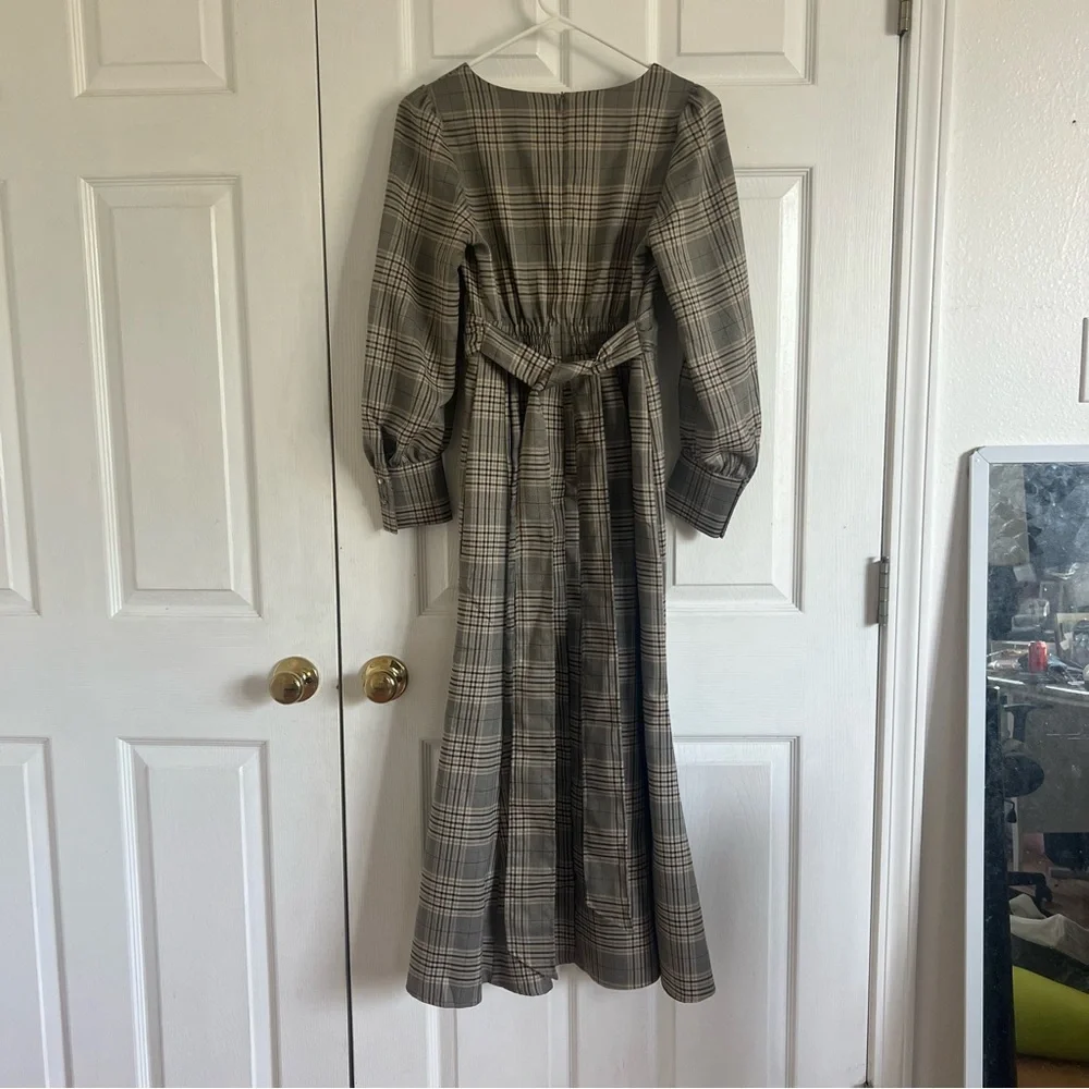 Japan Exclusive Plaid Long Sleeve Dress - Picture 5 of 9